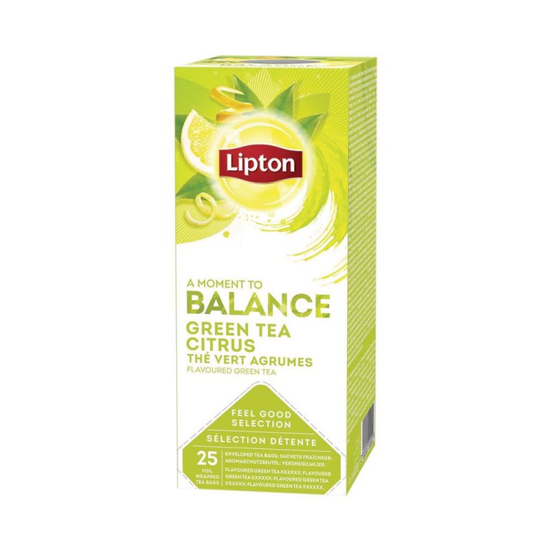Lipton Green Tea Citrus x 25 Tea Bags (Individually wrapped)